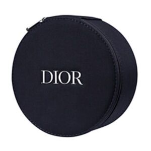 Dior Black Circular Makeup Pouch